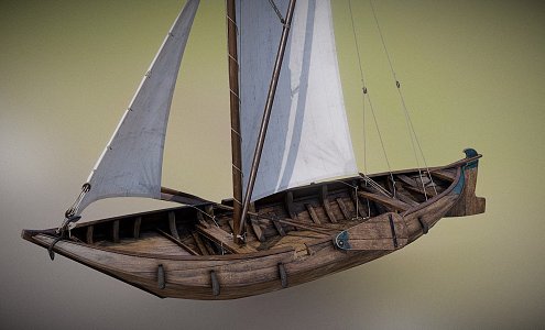 Boats, canoes, canoes, sailing boats 3d model