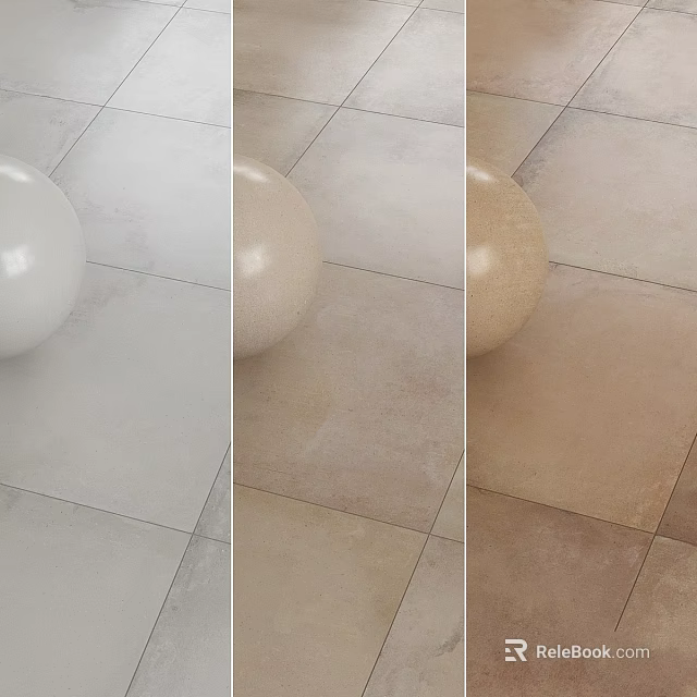 Different Color Ceramic Floor Tiles In White Beige And Brown For Interior Design 3d model 