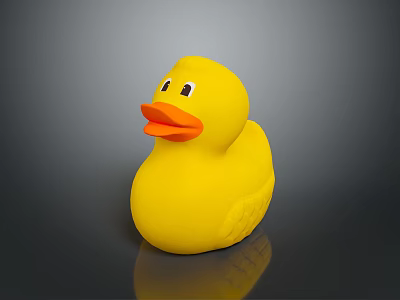 Soft Yellow Rubber Duck Bath Toy For Kids Bathroom Daily Use 3d model