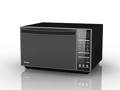Changhong Modern Black Microwave Oven Kitchen Appliance With Digital Control Panel 3d model