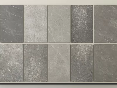 Various Gray Stone Texture Floor Tiles Sample Display For Interior Design 3d model