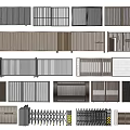 Building Exterior Wall Design Featuring Various Modern Stylish Patterns And Materials 3d model