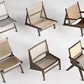 Leisure Chairs With Modern Design Woven Seats Wooden Frames And Different Styles