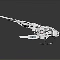 Futuristic White 3D Aircraft Drone With Dual Rotors And Mechanical Design