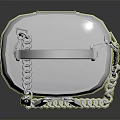 Copper Box Bag With Braided Handle And Decorative Chain Metallic Finish