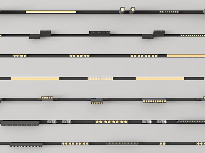 Modern spotlights Magnetic lights Track lights 3d model