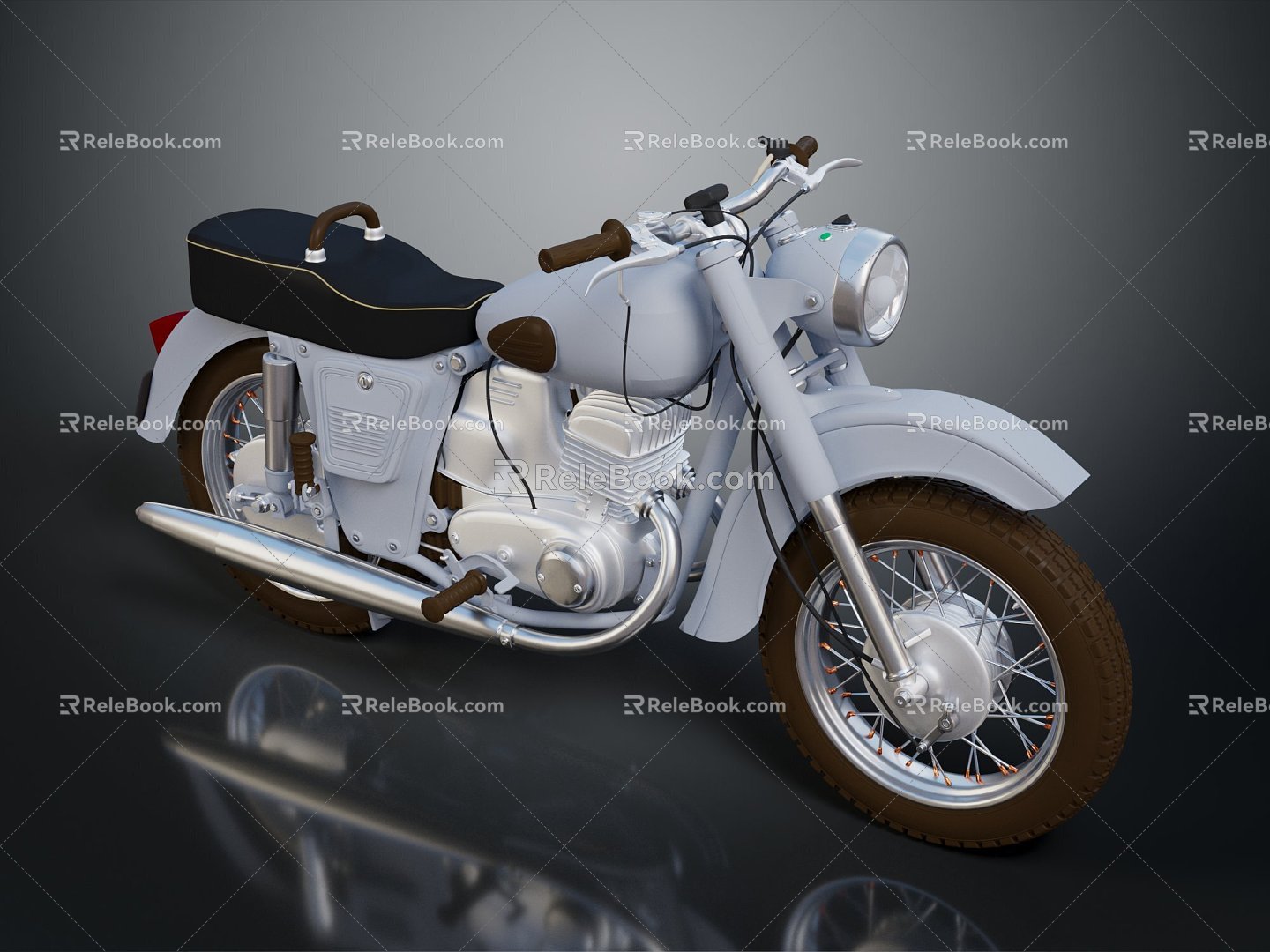 Modern motorcycle two-wheeled motorcycle off-road motorcycle road racing motorcycle 3d model