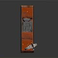 Character And Creature On Mechanical Propeller Model With Orange Base Structure