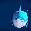 Modern toy shark robot 3d model