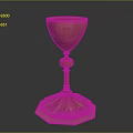 Elegant Golden Home Decor Chalice With Intricate Carved Patterns And Octagonal Base