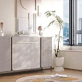 Cozy Round Rug With Lion Pattern Yellow And Neutral Woven Design On Wooden Floor