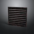 Dark Wooden Furniture Piece With Stylish Horizontal Slats Design And Modern Look