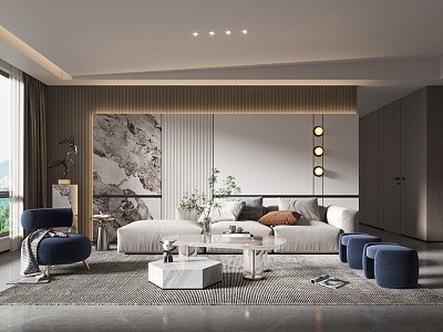 modern living room 3d model