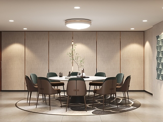 Modern Restaurant Room 3d model