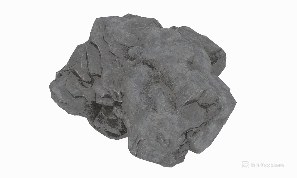 Rough Stone and Natural Wood with Textured Surface and Organic Patterns 3d model