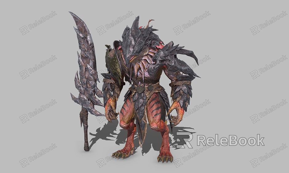 Lizard Man Berserker Warrior Soldier Warrior model