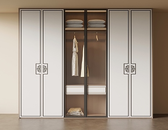 New Chinese wardrobe 3d model