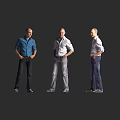 Men In Various Standing Poses With Different Casual Clothing And Full Body Views