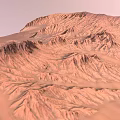 Arid Mountainous Terrain With Deep Valleys And Rugged Ridges Showcasing Dry Eroded Landform Features