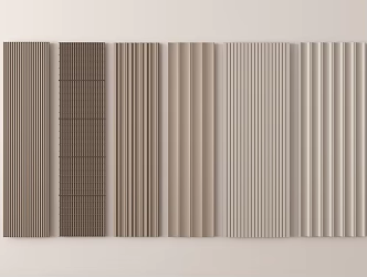Modern Wall Panel Wave Board Grille Panel Great Wall Wood Grille Wall Decorative Panel 3d model