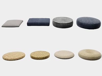 Colorful Soft Cushions with Different Shapes and Textures for Home Seating Comfort 3d model
