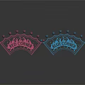 Red And Blue Corner Crowns With Red Corner And Blue Corner Inscriptions