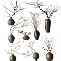 Elegant Ceramic Vases With Decorative Branches For Modern Floral Home Decor