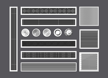 Modern air outlet air conditioning outlet 3d model