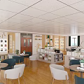 reading room teacher reading library 3d model