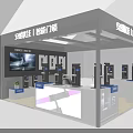 Modern Display Cabinet For Smart Door Locks With Exhibition Booth And Product