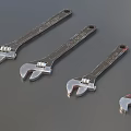 Adjustable Wrench Spanner Universal Wrench Hardware Tools Low Face Number Low Mold Simple Mold Game Sub-era Film and Television Super Realistic 3d model