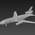 Gray Passenger Aircraft With Wing Mounted Engines And Tail Logo Design Features 3d model