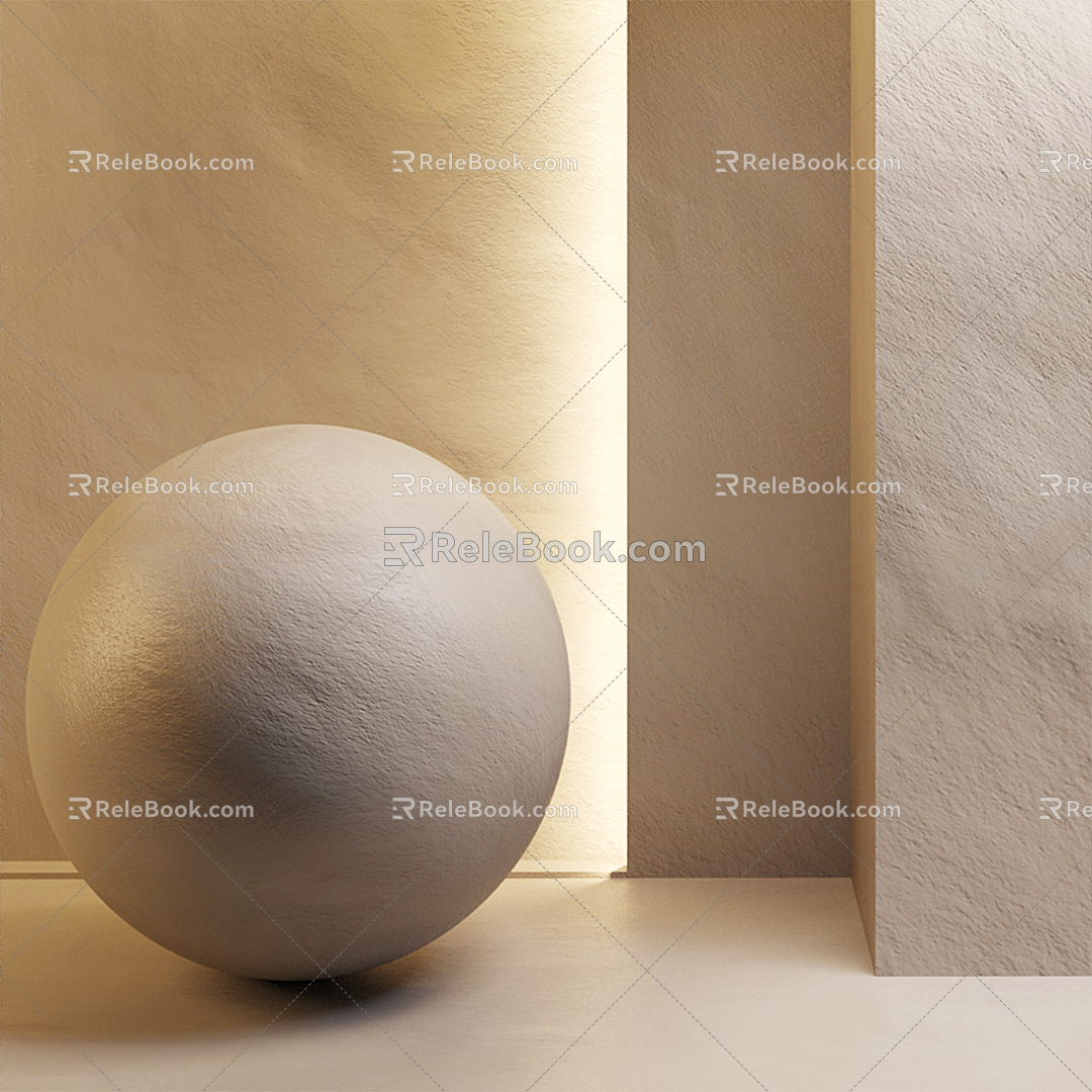 Modern wall concrete wall 3d model