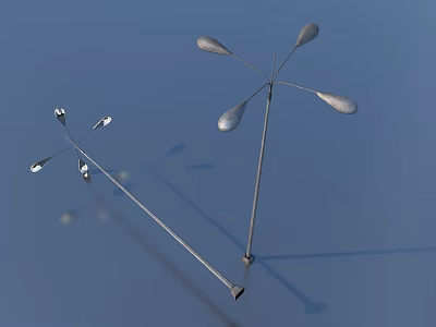 Outdoor Water Drop Design Lights With Metal Pole For Garden Patio Lighting 3d model