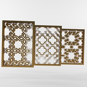 Partition window flower window 3d model