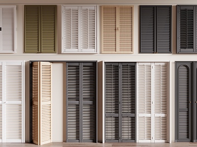 Shutter door panel shutter door cabinet door shutter model