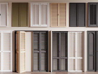 Shutter door panel shutter door cabinet door shutter 3d model