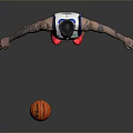 Man With Tattoos Wearing Dallas Mavericks Jersey Number 3 Standing With Basketball And Red Shoes