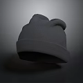 Comfortable Gray Knitted Baby Hat With Ear Design For Everyday Use