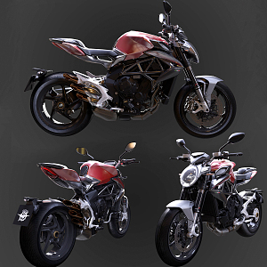 Modern Motorcycle 3d model