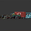 Various Vehicles Including Bus Ambulance Truck Vans And Damaged Cars Overgrown With Plants