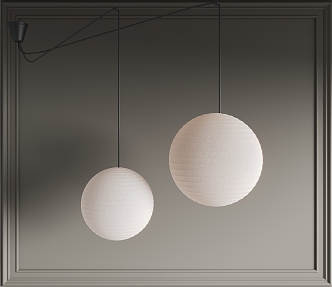 modern ball chandelier 3d model