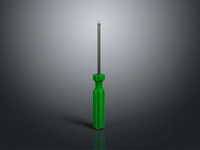 Professional Green Handle Screwdriver with Metal Shaft for Hardware Tools 3d model