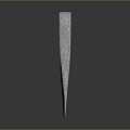 Silver Metal Hardware Tool Featuring Curved Design And Textured Reflective Surface 3d model