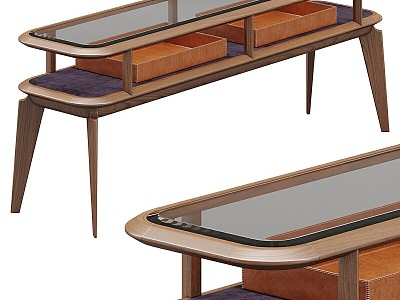 Table Ulivi Console American Walnut Structure 3d model