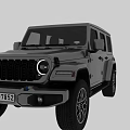 Silver Jeep Wrangler 4xe Four Door Electric SUV With Rear Spare Tire Exterior Design