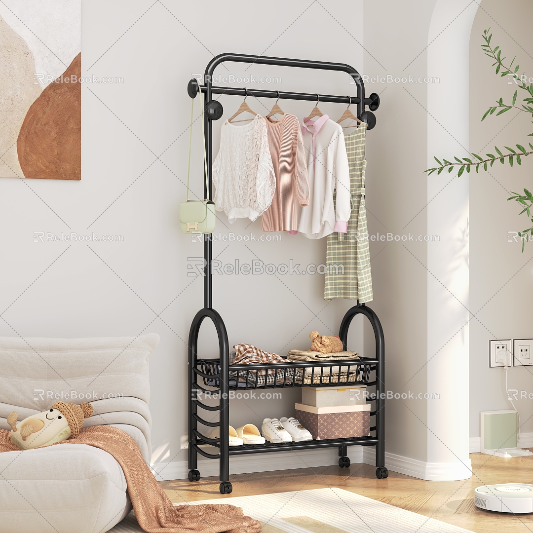 Cream wind drying rack 3d model