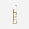 Wooden Cat Tree with Multiple Platforms Cozy Condo and Play Areas for Pet Living