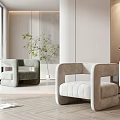 Modern Single Sofa Casual Single Sofa 3d model