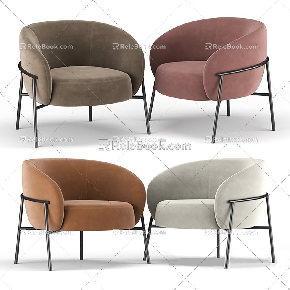 Sofa Single Sofa Seat Casual Sofa Single Chair 3d model